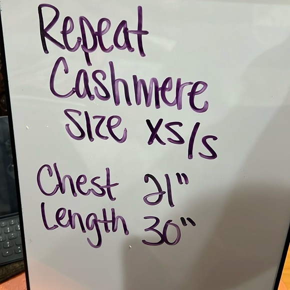 Repeat Cashmere Shawl Collar Ribbed Open Front Cardigan size XS - Picture 8 of 11